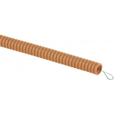 Труба гофрированная ПВХ легкая d20мм с протяжкой сосна (уп.25м) 