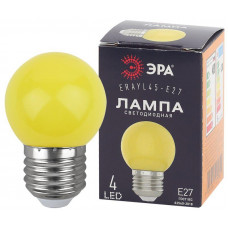 Лампа светодиодная ERAYL45-E27 Р45 1Вт шар 4SMD желт. E27 для бе