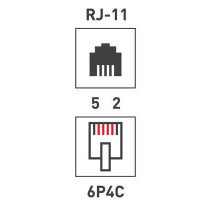 Разъем телефонный RJ11 6P4C (уп.
