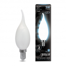 Лампа светодиодная филаментная Filament 5Вт свеча на ветру 4100К