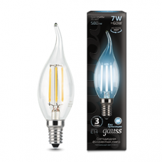 Лампа светодиодная филаментная Filament 7Вт свеча на ветру 4100К