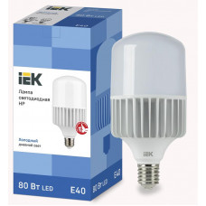 Лампа светодиодная HP 80Вт 230В 6500К E40 IEK LLE-HP-80-230-65-E