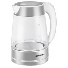 Чайник SKG2011 1.7л. 2200Вт (стекло)бел./серебр. STARWIND 139668