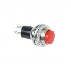 Выключатель-кнопка металл 220В 2А (2с) (ON)-OFF d10.2 красн. Min