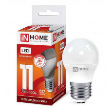 Лампа светодиодная LED-ШАР-VC 11Вт шар 230В E27 6500К 1050лм IN HOME 4690612024943