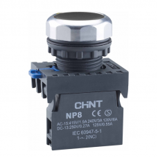 Кнопка управления NP8-10BN/2 без подсветки черн. 1НО IP65 (R) CH