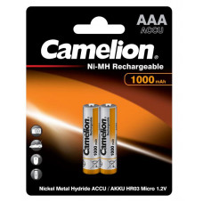 Аккумулятор AAA/R03 NI-MN 1000мА.ч BP-2 металлик (блист.2шт) Camelion 6182
