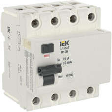 Выключатель дифференциального тока (УЗО) 4п 25А 30мА тип AC ВДТ 