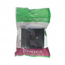 Розетка телевизионная TV ОП Blanca коннектор с изолир. пластиной антрацит SchE BLNTA000016