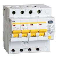 Выключатель автоматический дифференциального тока 4п C 32А 100мА тип AC 4.5кА АД-14 IEK MAD10-4-032-C-100