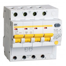 Выключатель автоматический дифференциального тока 4п C 50А 30мА 