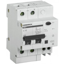 Выключатель автоматический дифференциального тока 2п 10А 30мА АД