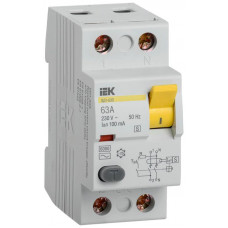 Выключатель дифференциального тока (УЗО) 2п 63А 100мА тип ACS ВД