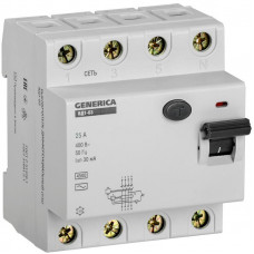 Выключатель дифференциального тока (УЗО) 4п 25А 30мА тип AC ВД1-