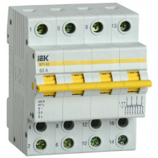 Выключатель-разъединитель трехпозиционный 4п ВРТ-63 63А IEK MPR1
