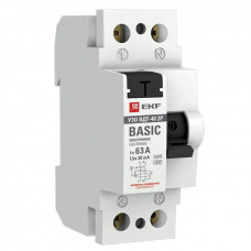 Выключатель дифференциального тока (УЗО) 2п 63А 30мА тип AC Basi