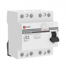 Выключатель дифференциального тока (УЗО) 4п 25А 30мА тип AC ВД-1